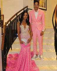 Elegant Rhinestone Beads Prom Dress